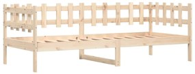 Sofá-cama sem colchão 80x200 cm madeira de pinho maciça