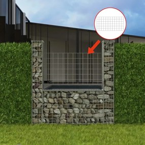 vidaXL Cesto gabião em forma de U aço galvanizado 160x20x150 cm