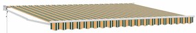 Toldo Retrátil Automático Verde e Amarelo 450x300 cm
