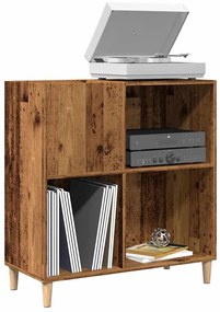 vidaXL Armário para discos 84,5x38x89 cm deriv. madeira madeira velha