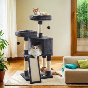 Arranhador para gatos 50 x 35 x 115 cm cinzento esfumaçado