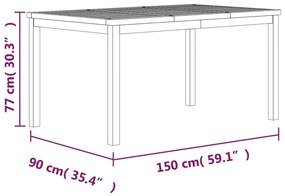 Conjunto de jantar para jardim 7 pcs madeira de teca maciça