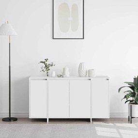 Buffet Branco Branco Madeira 135 x 41 x 75 cm Buffet Branco