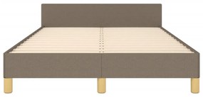 Estrutura cama sem colchão 120x200 cm tecido cinza-acastanhado