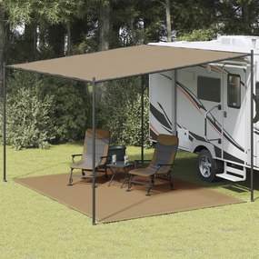 Tapete para Tenda 300x400 cm Cinzento-Acastanhado
