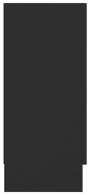 Armário vitrine 120x30,5x70 cm derivados de madeira preto