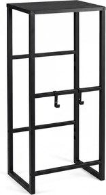 Estante para Caixas de Armazenamento, 47,5 x 32 x 102 cm, Prateleiras com Inclinação Ajustável, Preto
