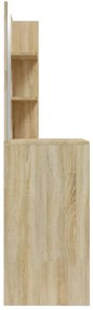 Toucador com espelho 74,5x40x141 cm cor carvalho sonoma