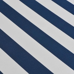 Toldo dobrável manual 450 cm azul/branco