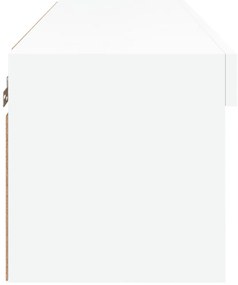 Móvel de TV com luzes LED 80x30x30 cm branco