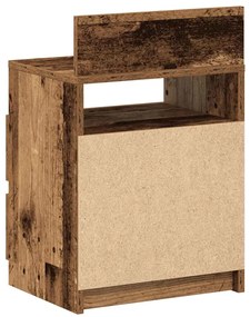 Mesa de cabeceira com 2 gavetas 40x33x60 cm madeira velha