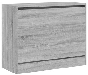 Sapateira 80x34x63 cm derivados de madeira cinzento sonoma