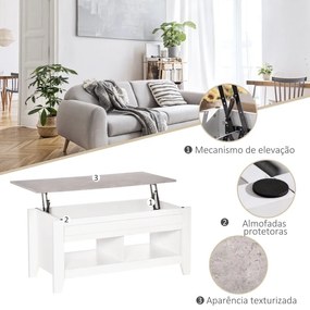 Mesa de Centro Orion com Tampo Elevatório - Design Minimalista