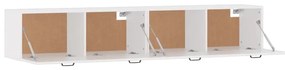 Armários parede 2pcs 100x36,5x35 cm derivados de madeira branco