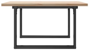 Mesa de centro estrutura em O 80x80x45,5 cm pinho/aço