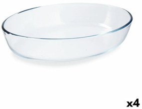 Travessa para o Forno Pyrex Classic Ovalada 30 X 21 X 7 cm Transparente Vidro (4 Unidades)