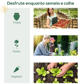 Outsunny Estufa de Jardim com 4 Prateleiras Metálicas Porta Enrolável