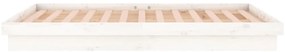 Estrutura cama c/ LED pequena casal 120x190 cm pinho branco