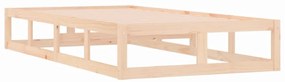 Estrutura de cama pequena solteiro 75x190 cm madeira maciça