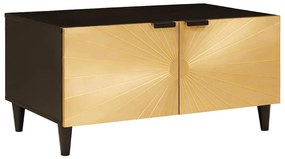 vidaXL Mesa de centro Preto e Ouro 80 x 50 x 40 cm