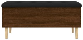 Banco arrumação 102x42x46cm derivados madeira carvalho castanho