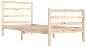 Estrutura de cama 90 x 200 cm madeira de pinho maciça