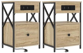 Armários de Canto 2 pcs Carvalho sonoma 40 x 31 x 60 cm