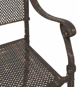 cadeiras de jardim vidaXL 2 pcs em alumínio fundido bronze