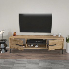 Móvel TV Stand Eslem – Carvalho/Preto – 120 cm