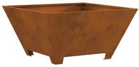 Fogueira vidaXL Quadrada 60x60x30 cm Aço Envelhecido