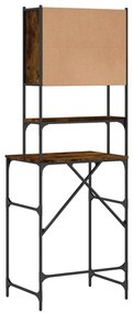 Armário p/ máquina de lavar 68x48,5x194 cm cor carvalho fumado