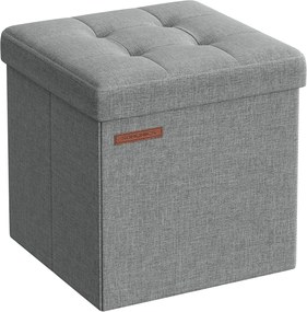 Banco de armazenamento com assento. | SONGMICS | 30 x 30 x 30 cm | cinzento claro | LSF028G02.