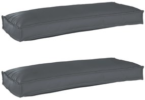 vidaXL Almofadas para Palete para Banco 2 pcs Antracite 100x40x8 cm Tecido Oxford