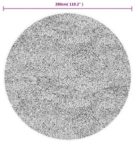 Tapete shaggy de pelo alto PAMPLONA Ø 280 cm bege e antracite