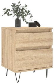 Mesa de cabeceira 40x35x50 cm derivados madeira carvalho sonoma