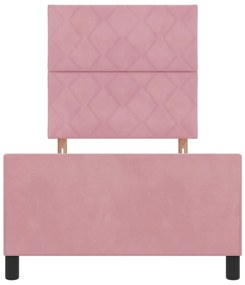 Cama vidaXL Rosa 90x190 cm Veludo