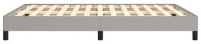 Estrutura de cama sem colchão 140x190 cm tecido cinzento-claro