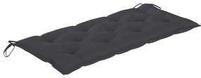 Banco de jardim dobrável com almofadão 118 cm bambu
