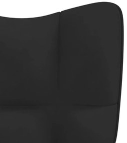 Cadeira de descanso veludo preto
