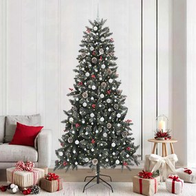 vidaXL Árvore de Natal Artificial Verde 240 cm PVC, Plástico e Aço