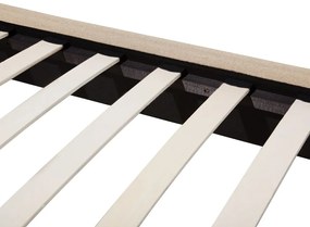 Cama de casal em tecido creme 180 x 200 cm BORDEAUX Beliani