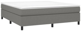Estrutura de cama sem colchão 160x200 cm tecido cinzento-escuro