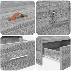Estrado de cama com arrumação Sonoma cinzento 140 x 190 cm