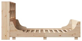 Cama com estante sem colchão 120x190 cm madeira maciça