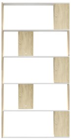 Estante/divisória 80x24x159cm branco e cor carvalho
