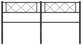 Cabeceira de cama 140 cm metal preto