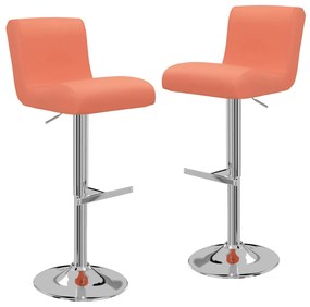 vidaXL Bancos de bar 2 pcs couro artificial laranja