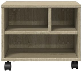 Suporte para impressora com rodas 41x32x34,5 cm carvalho sonoma
