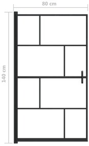 Divisória de chuveiro ESG 80x140 cm preto