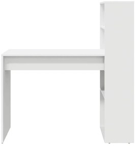 Mesa com Armazenamento Branca 113x54x120 cm Madeira Derivada